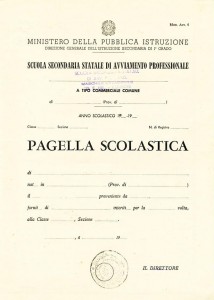 Condove - Pagella Avviamento Industriale in uso nel 1960